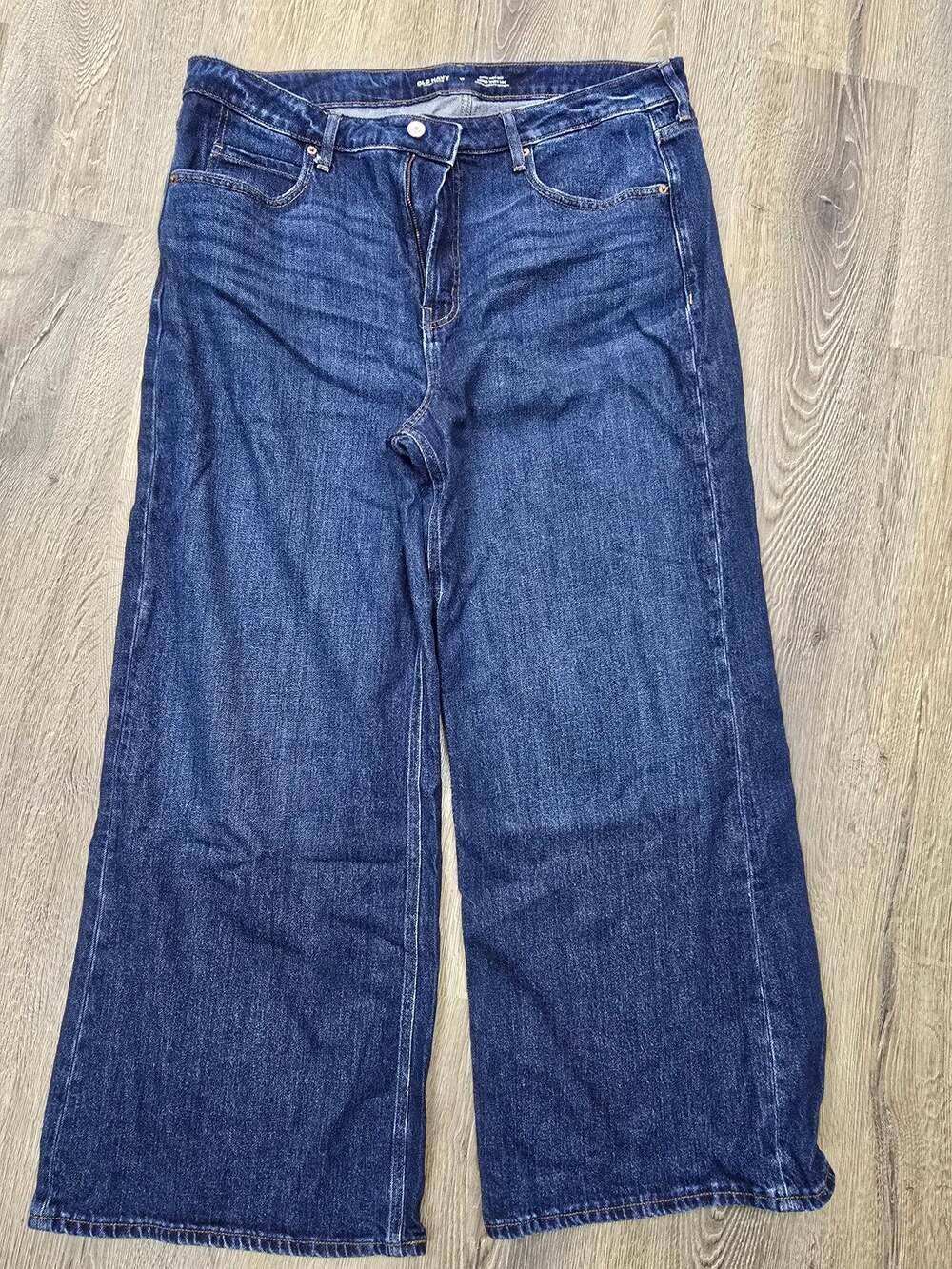 Old Navy Extra High-Rise Super Wide Leg Drapey Denim Jeans